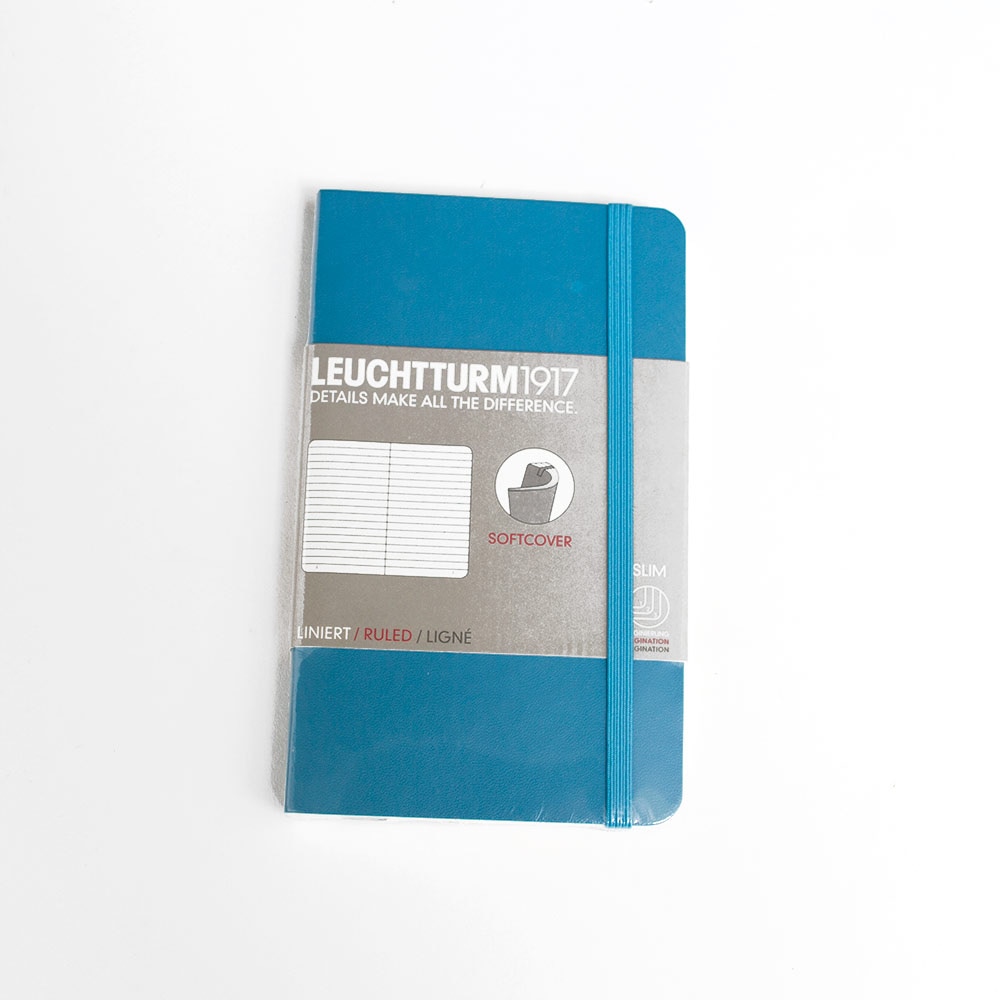 Leuchtturm, Pocket, Softcover, A6, Ruled, Nordic Blue